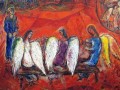 Abraham and three Angels detail contemporary Marc Chagall